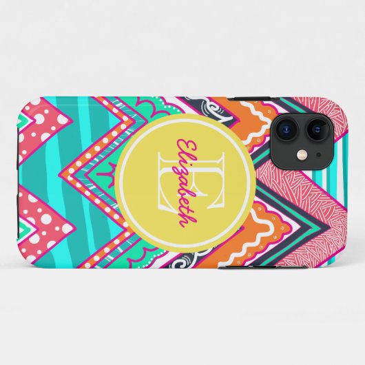 Indie Chevron Case-Mate iPhone Case (Achterkant (horizontaal))