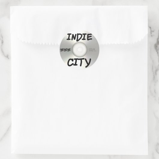 Indie City-cd Ronde Sticker (Tas)