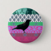 Indie Crow Ronde Button 5,7 Cm (Voorkant)