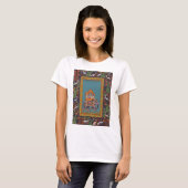 Indië Elephant Boho Mughal Paisley Art T-shirt (Voorkant volledig)