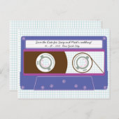 Indie Mixtape (Indigo/Paarse) De datum opslaan Aankondigingskaart (Voorkant / Achterkant)