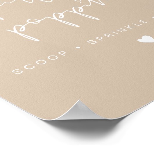 INDIE Modern Boho Popcorn Bar Wedding Sign Poster (Hoek)