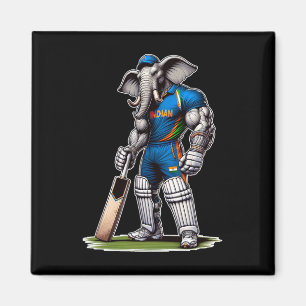 Indië Olifant Cricket Speler Cricketer Magneet