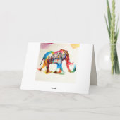Indië Olifant Vintage Reis Liefde Aquarel Kaart (Achterkant)