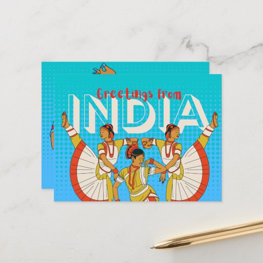 Indië Reisansichtkaart Briefkaart