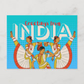 Indië Reisansichtkaart Briefkaart (Voorkant)