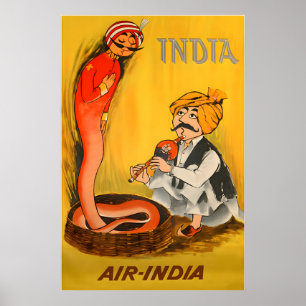 Indië Reisposter Air-Indië Kunst Indische Prins Poster