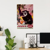 Indië Reisposter Indiase Kunst Airline PrintA Poster (Thuiskantoor)