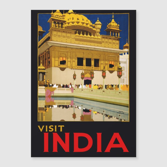 Indië reisposter Indiase vintage kunst (Voorkant)