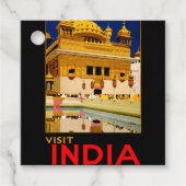 Indië reisposter Indiase vintage kunst Bedankjes Labels (Voorkant)