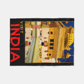 Indië reisposter Indiase vintage kunst Fleece Deken (Voorkant (Horizontaal))