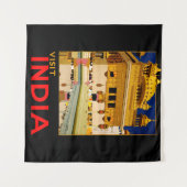 Indië reisposter Indiase vintage kunst Wandkleed (Voorkant (horizontaal))