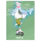 Indië reisposter klembord (Achterkant)