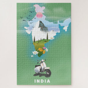 Indië reisposter legpuzzel