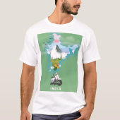 Indië reisposter t-shirt (Voorkant)