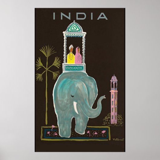 Indië reisposter vintage poster (Voorkant)