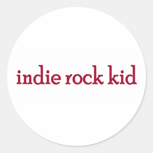 Indie Rock Kind Ronde Sticker (Voorkant)