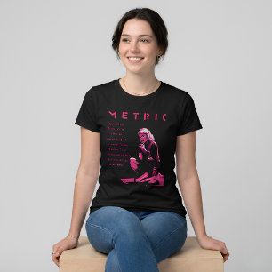 Indie Rock Vibe: Metric Band Emily Haines Tekst T-shirt