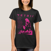 Indie Rock Vibes: Metrische band Emily Haines Lyri T-shirt (Voorkant)