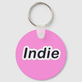 🗝 Indie’s Cheeky Smirk – gepersonaliseerd Sleutelhanger (Achterkant)