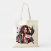🛍 Indie’s Shopping Spree – gepersonaliseerde Canv Tote Bag (Achterkant)