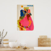 Indië Schilderij Indiase Kunstprint Reisposter Poster (Keuken)