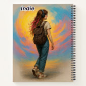 Indie Spiral Notitieboek – gepersonaliseerd tijdsc (Achterkant)
