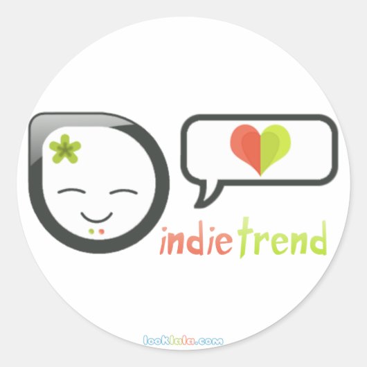 Indie Trend Ronde Sticker (Voorkant)