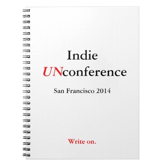 Indie UnConference - spirale laptop - Schrijf op. Notitieboek (Voorkant)