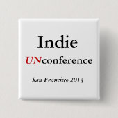 Indie UNconference-toets Vierkante Button 5,1 Cm (Voorkant)