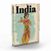 Indië vintage reisposter fotoblokken (Links)