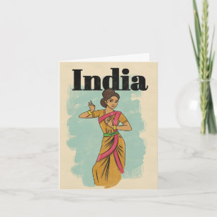 Indië vintage reisposter kaart