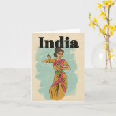 Indië vintage reisposter kaart (Gele Bloem)