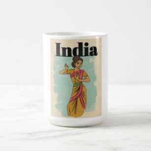 Indië vintage reisposter koffiemok