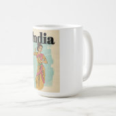 Indië vintage reisposter koffiemok (Voorkant rechts)
