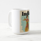 Indië vintage reisposter koffiemok (Voorkant links)