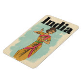 Indië vintage reisposter magneet (Linkerzijde)