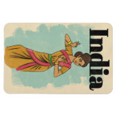 Indië vintage reisposter magneet (Horizontaal)