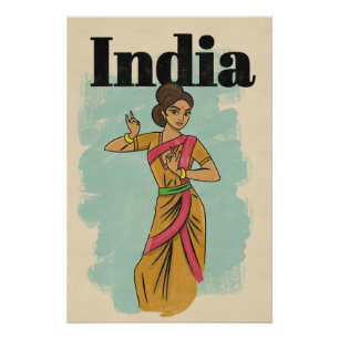 Indië vintage reisposter perfect poster