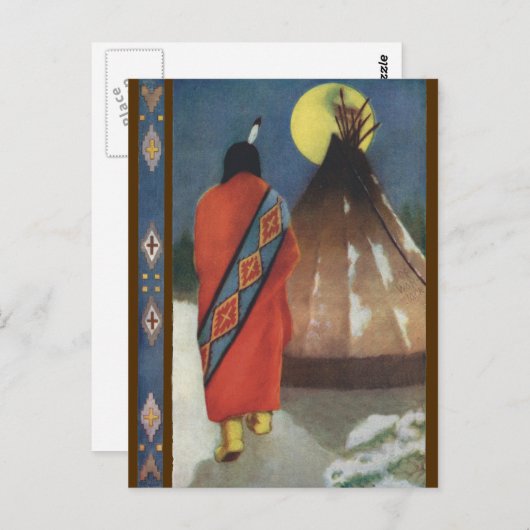 Indiëen en Teepee Briefkaart (Voorkant / Achterkant)