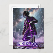 indieMusic Paarse-1 Briefkaart (Voorkant / Achterkant)