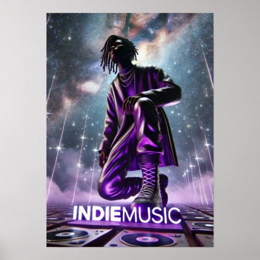 indieMusic Paarse-1 Poster (Voorkant)