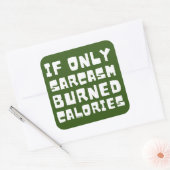 INDIEN ALLEEN SARCASM BEREKENINGEN HEEFT GEMERKT,  VIERKANTE STICKER (Envelop)