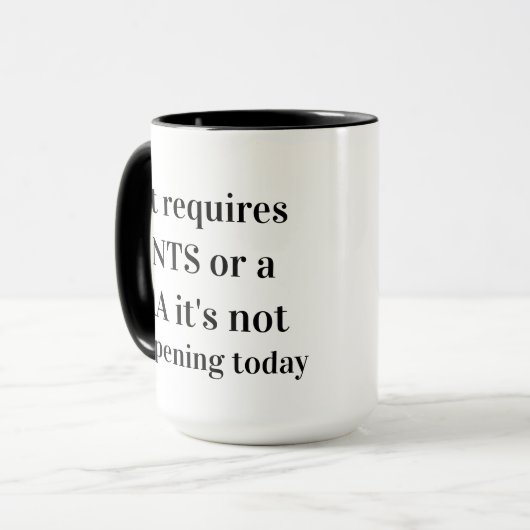 indien daarvoor een broek of een beha nodig is mok (Voorkant links)