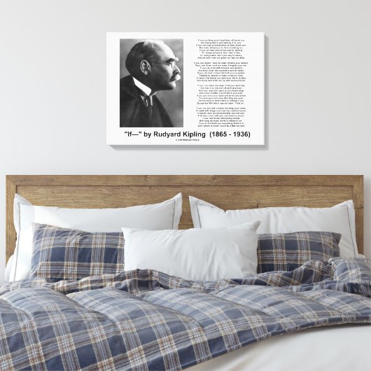 Indien- door Rudyard Kipling Motivatie Advice Poem Canvas Afdruk (Insitu (Slaapkamer))