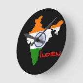 Indien Flagge Uhr Ronde Klok (Hoek)