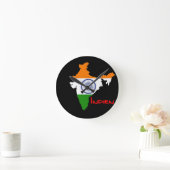 Indien Flagge Uhr Ronde Klok (Huis)
