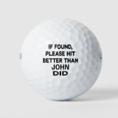 Indien gevonden, gelieve te hangen beter dan geper golfballen (Voorkant)