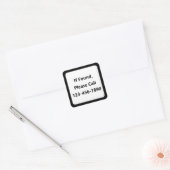 Indien gevonden kunt u bellen met het telefoonnumm vierkante sticker (Envelop)