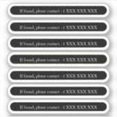 Indien gevonden, neem dan contact op met x6 Sticke Sticker (Voorkant)